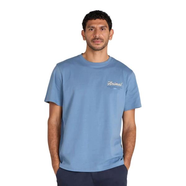 Animal Mens Chase Graphic Relaxed Fit T-Shirt - Blue - 