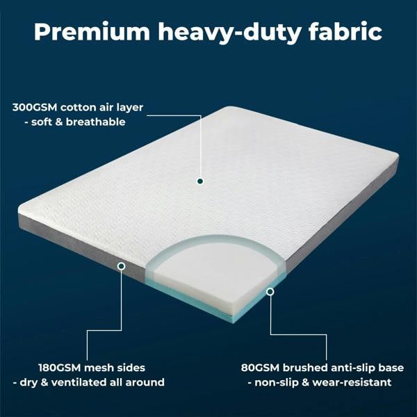 Lavio Double Mattress Topper Memory Foam Ergonomic Dual Layer Hotel Quality