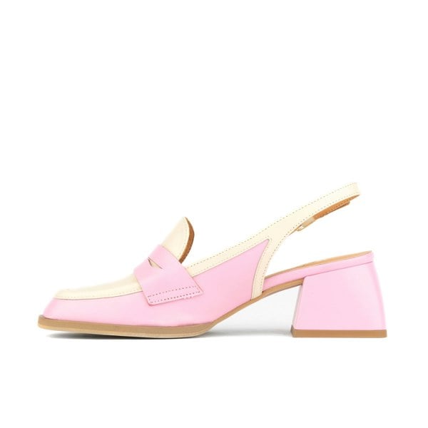 Embassy London Diana - Pink & Pastel - Women's 2.4 inch block heel sling backs in pastel leather