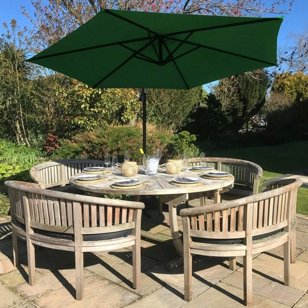 Monstershop Green Cantilever Parasol