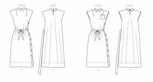 Butterick Sewing Pattern 6889, Dresses, Vintage Style for Women, A5 (6-8-10-12-14) - Easy