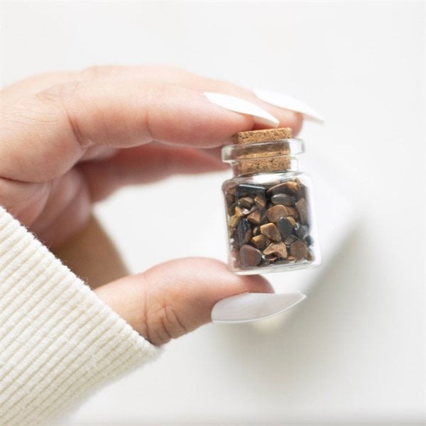 Serano Jar of Confidence Tiger's Eye Crystal in a Matchbox