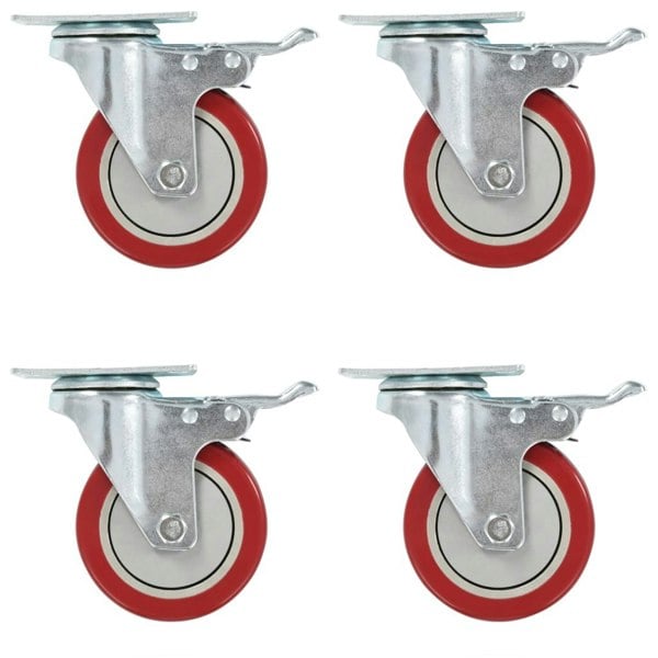 Berkfield 8 pcs Swivel Casters 100 mm
