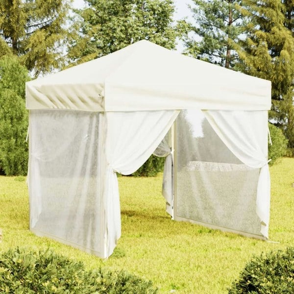 Berkfield Folding Party Tent with Sidewalls Cream 2x2 m