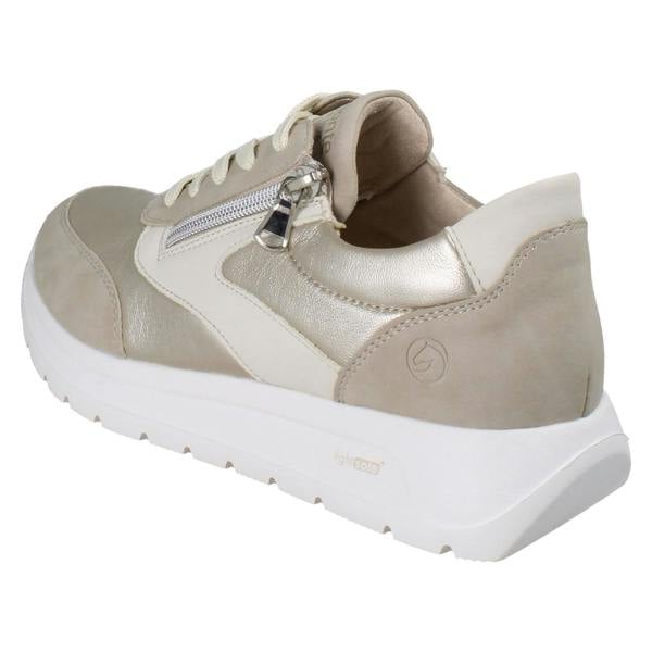 Remonte Ladies Remonte Extra Wide Vegan Trainers With Side Zip D2V02