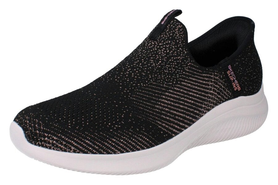 Skechers Hands Free Slip-Ins Ultra Flex 4.0 Midnight Sparkle Womens Shoes 150805 Trainers  BKRG