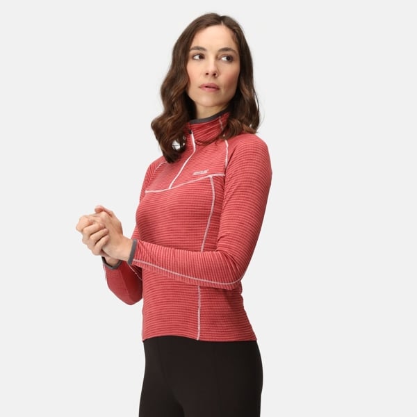 Regatta Yonder Half Zip Women's Quick Drying Running Fleece Top - Mineral Red