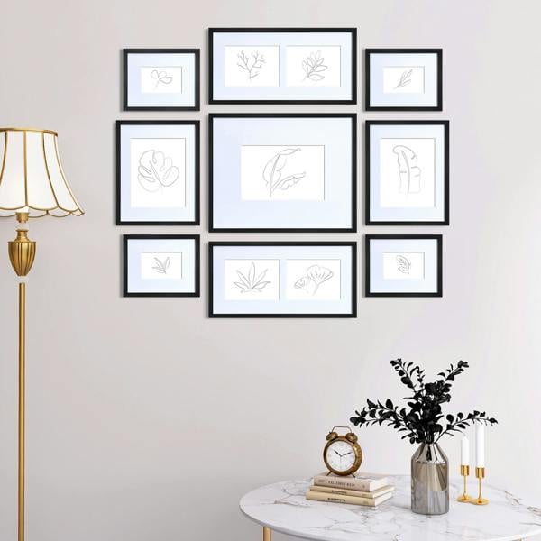 nielsen 9 Piece Gallery Wall Frame Set for 11 Photos - Black
