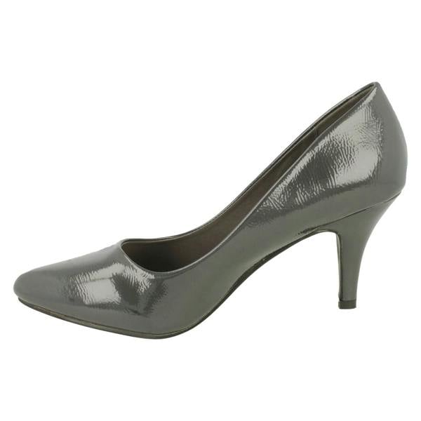 Spot On Ladies Spot On Patent Court Shoes
