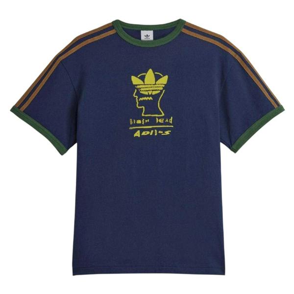 Adidas Mens Brain Dead Cotton T-Shirt - Navy - 