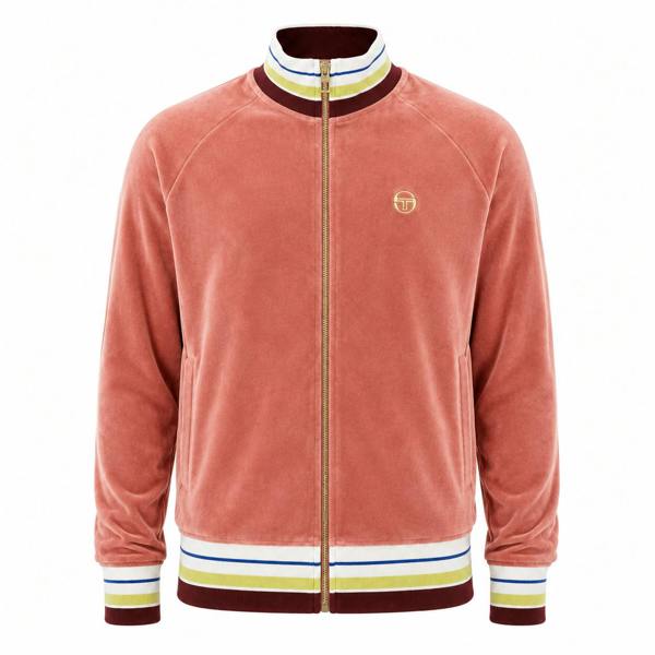 Sergio Tacchini Sartori Velour Track Top Jacket Light Mahogany