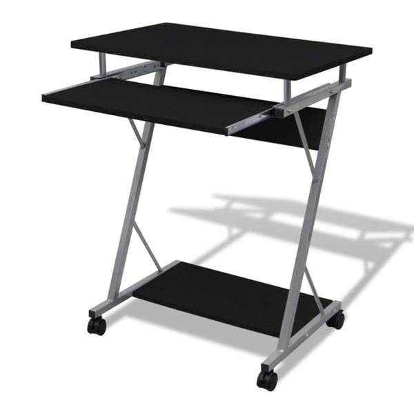 Berkfield Compact Computer Desk with Pull-out Keyboard Tray Black