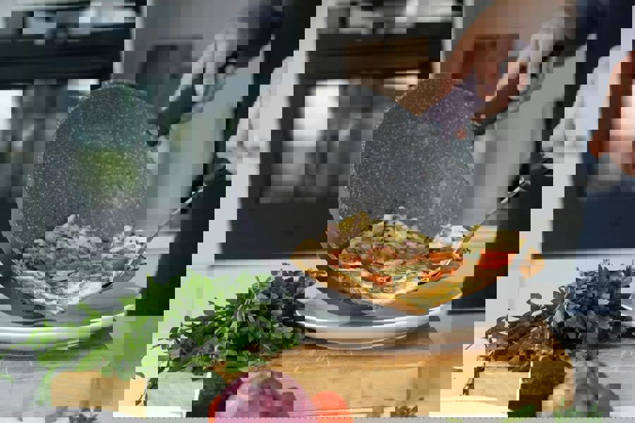 MasterClass Cast Aluminium Frying Pan, Purple, 28cm