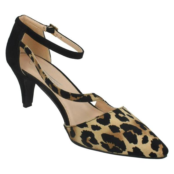 Anne Michelle Ladies Anne Michelle Mid Heel Strap Court Shoes F9960