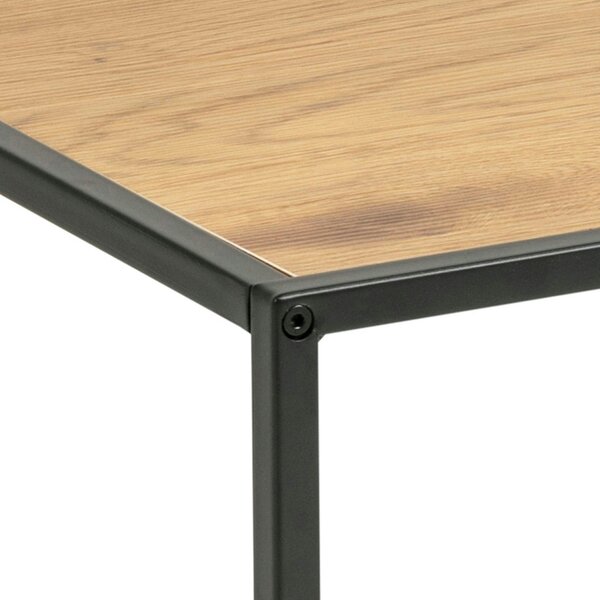 Wyld Haus El Paso Black Metal and Wild Oak Veneer Coffee Table
