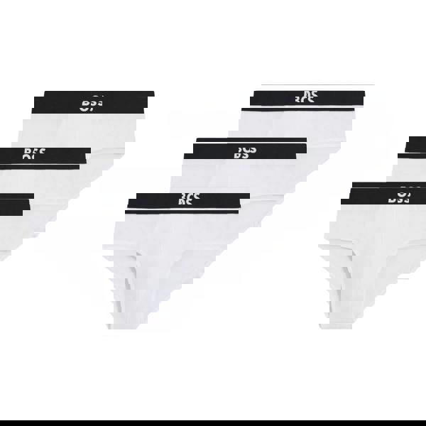 Boss Mens Logo Briefs (Pack of 3) - White