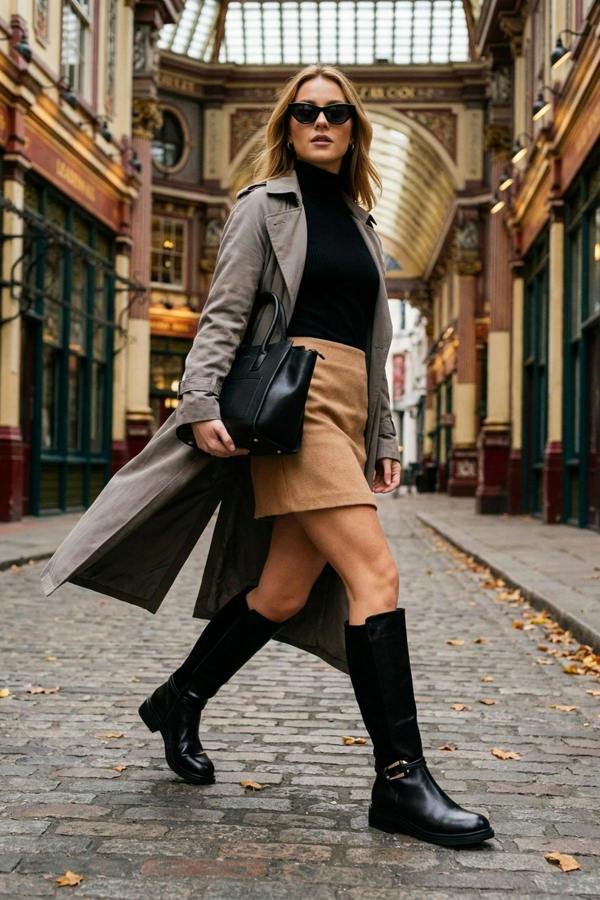 Saoirse Knee High Boots - Black