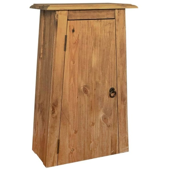 Berkfield Bathroom Wall Cabinet Solid Pinewood 42x23x70 cm
