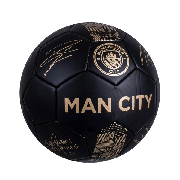 Manchester City FC Phantom Signature Football - Black/Gold