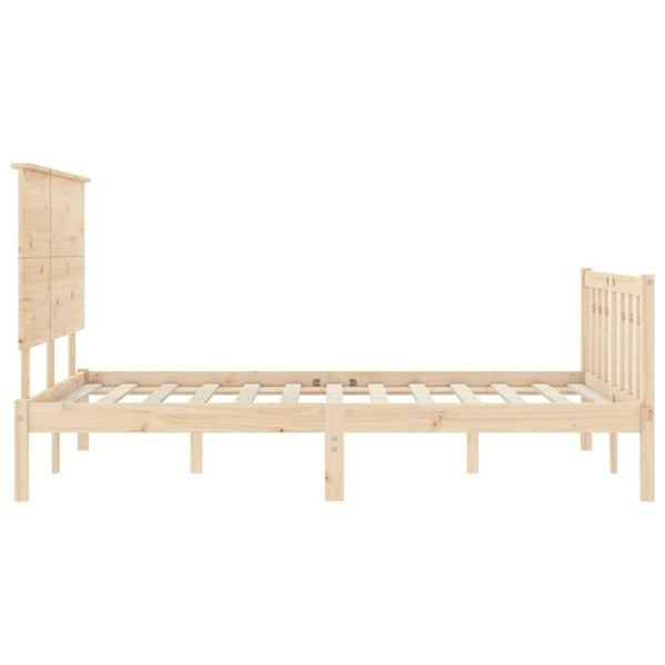 Berkfield Bed Frame with Headboard 140x200 cm Solid Wood