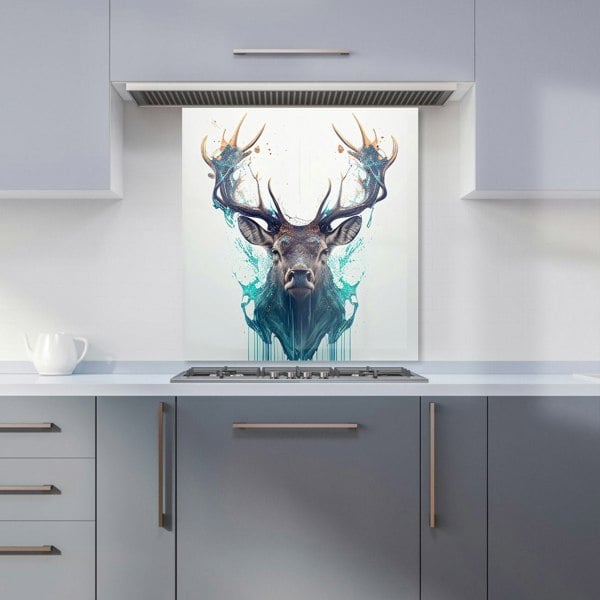 Warren Reed - Designer Stag Face Splashart Kitchen Splashback