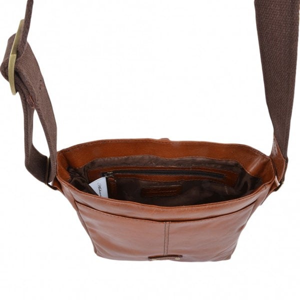 Ashwood Small Real Leather Flight Side Bag: Murphy