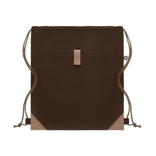 MidOcean Panda Recycled Cotton Drawstring Bag - Chocolate - 