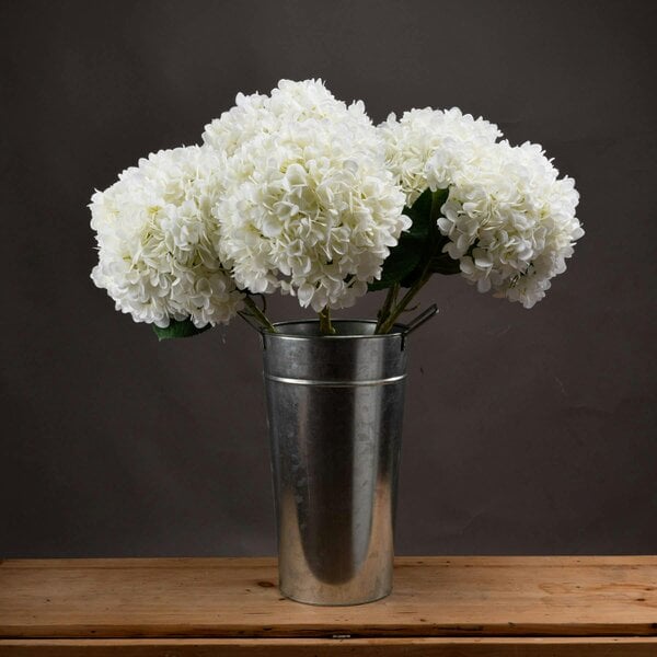 Wyld Haus Set of 3 Artificial Flowers Oversized White Hydrangea Stems