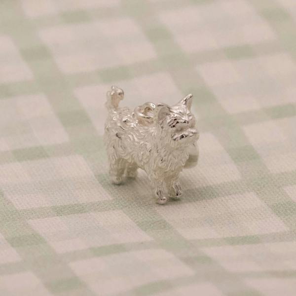 Short Haired Yorkshire Terrier Silver Charm - MYLEE London