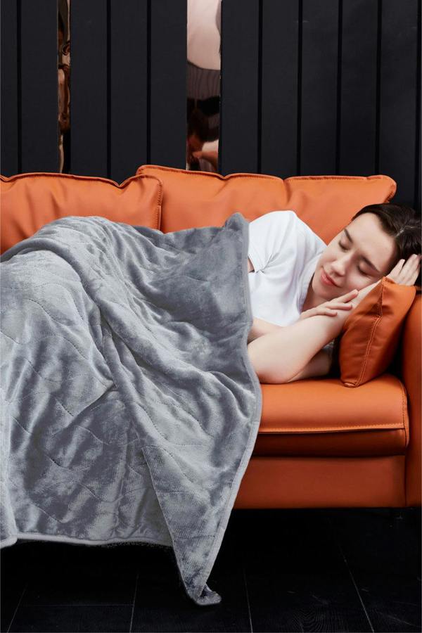 Ezysleep Super Soft Cosy Heated Fleece Throw Blanket With Adjustable Control