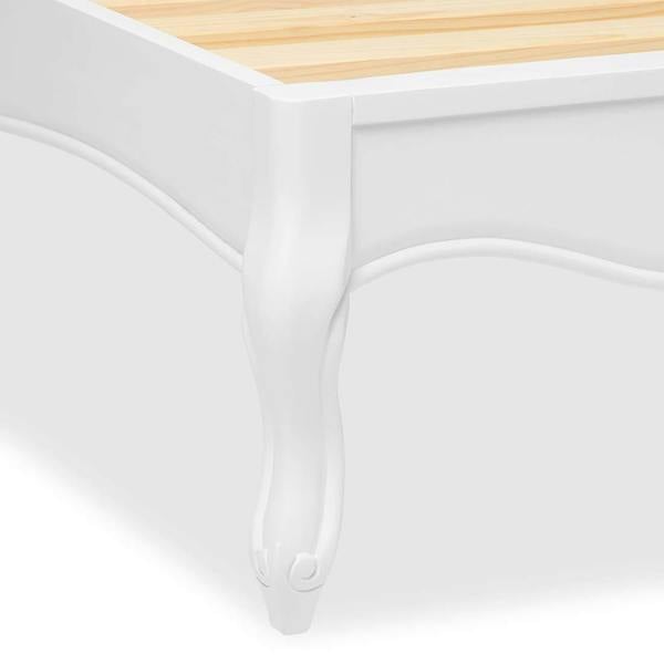 Statement Furniture Juliette White Bed Frame French Style with Wooden Headboard 3ft 4ft6 5ft 6ft