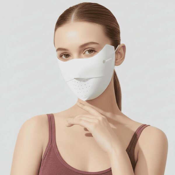 Anniou Seamless Sun Protection Mask - White