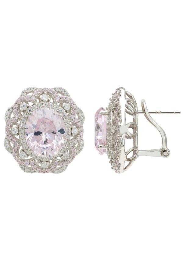 Latelita Palais Stud Earrings Morganite Silver