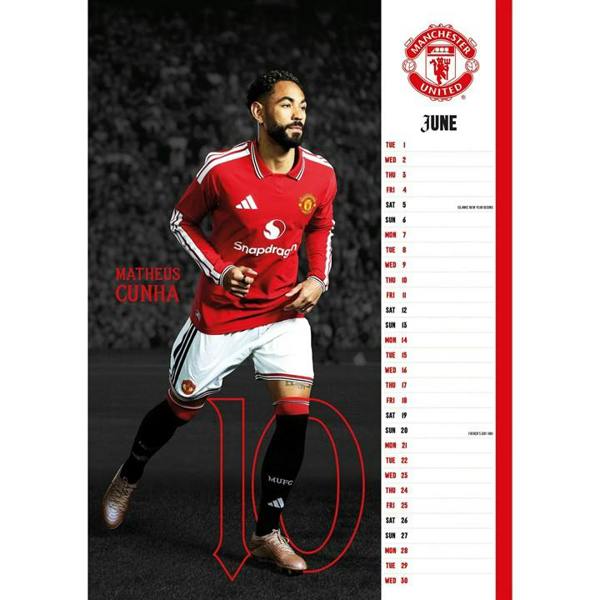 Manchester United FC A3 Calendar 2027, Wall Calendars, Month To View, Sports, Gift