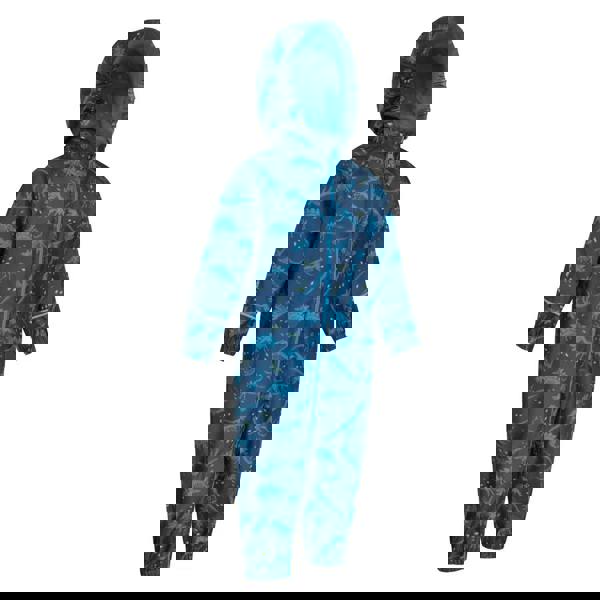 Mountain Warehouse Childrens/Kids Puddle Dinosaurs Waterproof Snowsuit - Blue - 