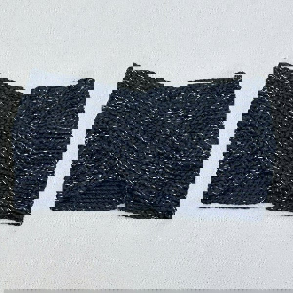 Black and Silver Winter Headband Warm Headband in Organic Cotton Lurex