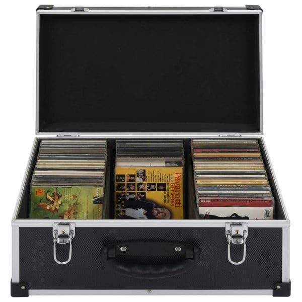 Berkfield CD Case for 60 CDs Aluminium ABS Black