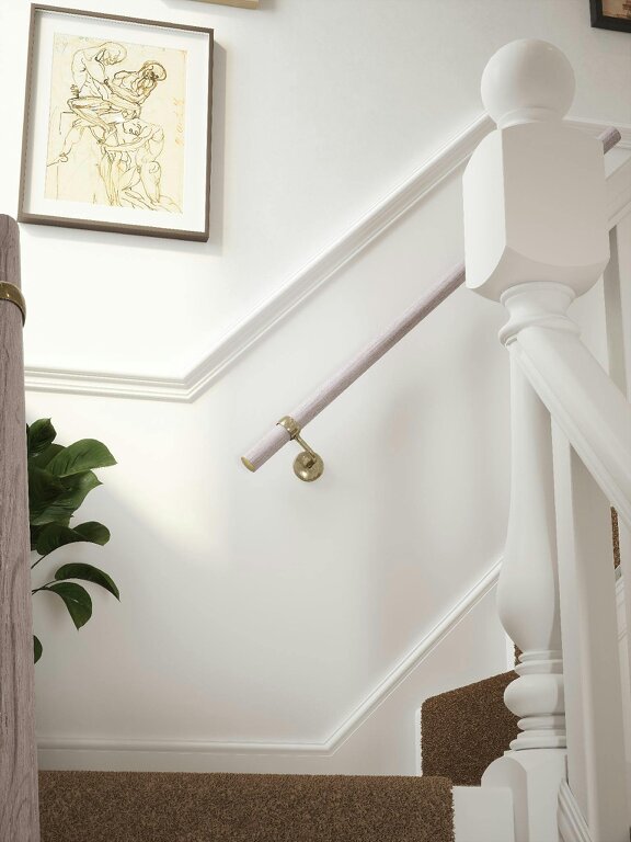 Handrails Direct Wappenbury Grey Straight Flight Handrail