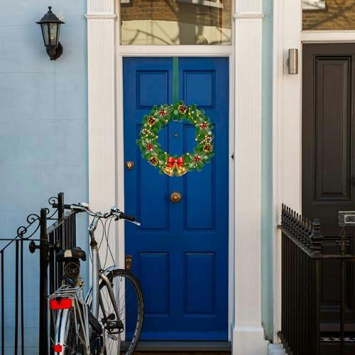 38cm Green Metal Wreath Hanger for Doors, Seasonal Decor and Everyday Hanging image 6