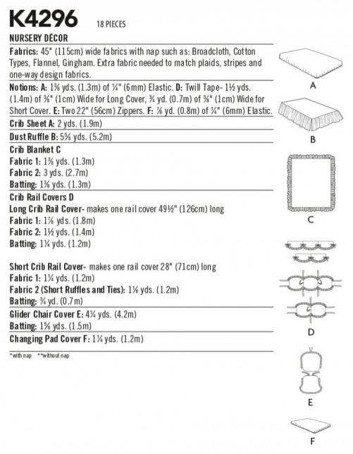 Kwik Sew Sewing Pattern 4296 for Baby, OS (One Size Only) - Easy