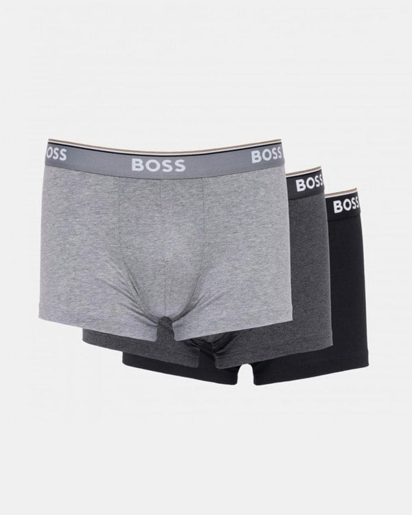 BOSS Orange 3 Pack Mens Power Trunks NOS - Multi Grey 061