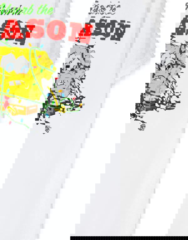 SpongeBob SquarePants Unisex White Absorb the Season Short Sleeved T-Shirt