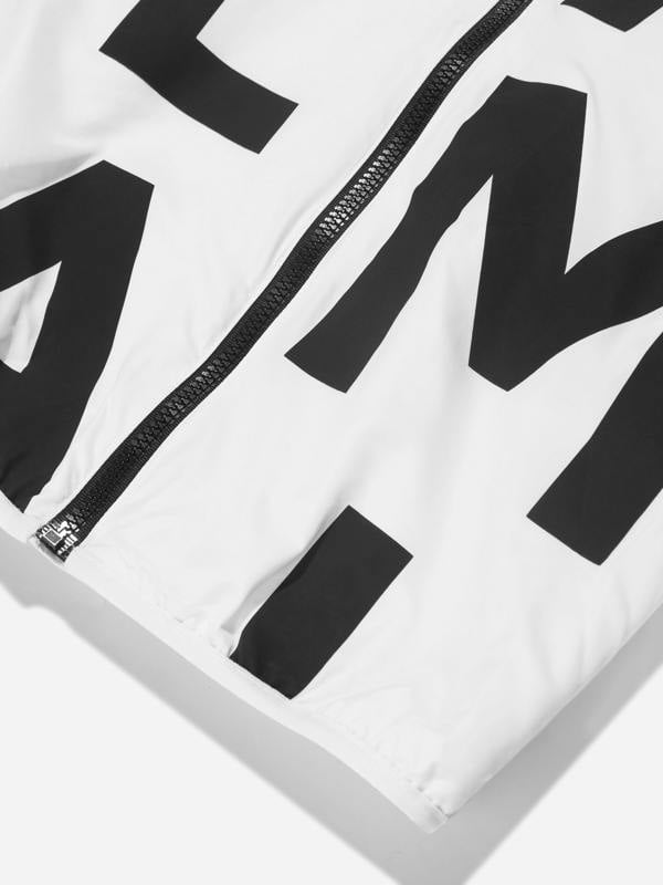 Balmain Boys Logo Print Hooded Jacket in White