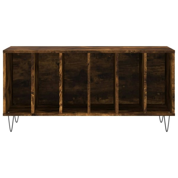 Berkfield Record Cabinet Smoked Oak 100x38x48 cm Engineered Wood