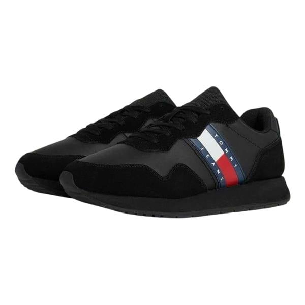 Tommy Jeans Mens Modern Suede Trainers - Black - 