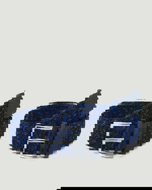 Larsson & Co Navy Multi Tonal Woven Casual Stretch Belt