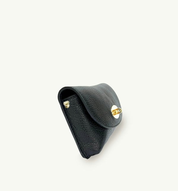 The Mila Leather Phone Bag - Black