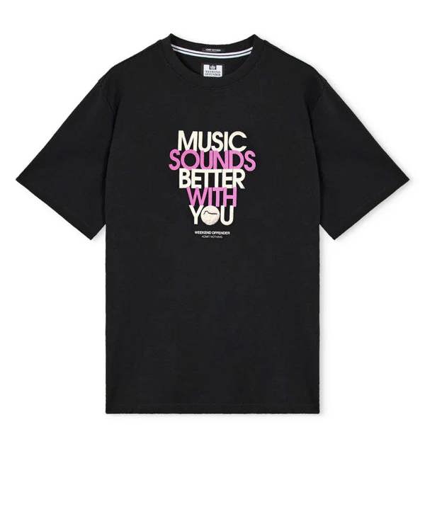 WEEKEND OFFENDER Bangalter Graphic T-Shirt - Black