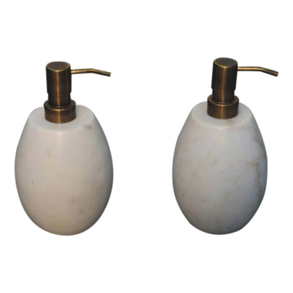 Artisan Furniture White Marble Soap Dispenser of 2