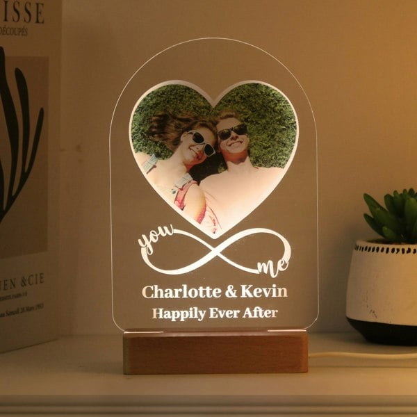 Personalised Memento Company Personalised Heart Photo Upload LED Light